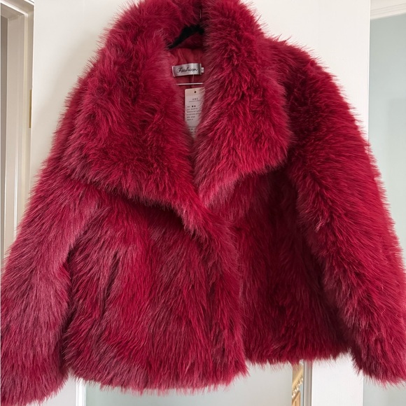 Fabulous Furs Jackets & Blazers - Fabulous Furs Deep Red Teddy Jacket